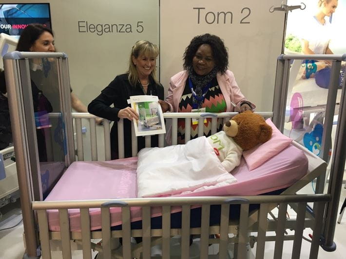 LINET at Africa Health - paediatric bed TOM2